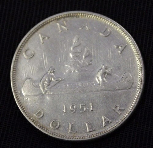 1951年カナダ銀貨ARN 1 1/2 水道管洗浄済み