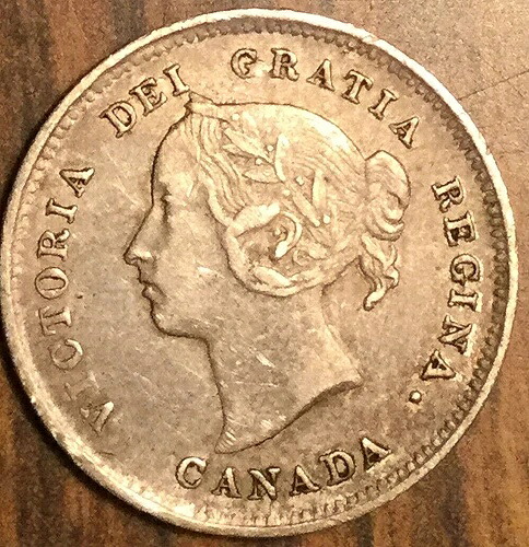 1889年カナダ銀貨5セント