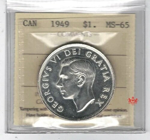 1949年カナダ1ドル - ICCS MS65 - OQ 968-