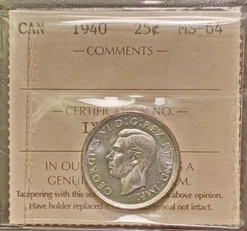 1940年 25セント ICCS MS64