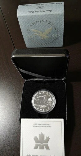 1997年 ? カナダ ? プルーフ銀貨 ? ドル ? 10周年 ? ルーン 44,330円