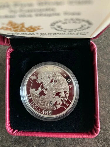 2014年 RCM 25ドル純銀貨 - オー・カナダ - メープルツリーの下