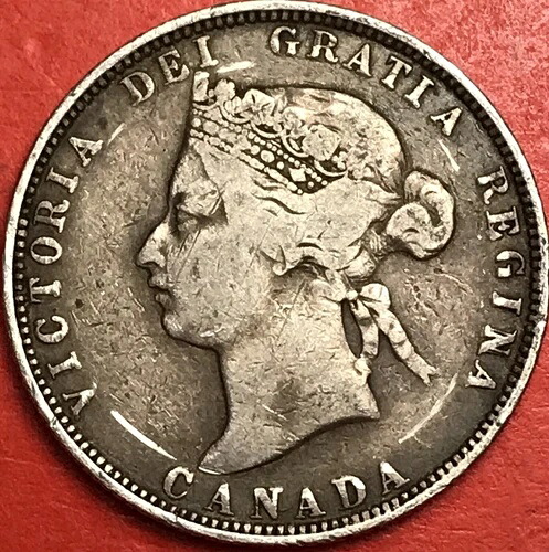 1881H カナダ 25セント - F12/15 - ロット番号3238