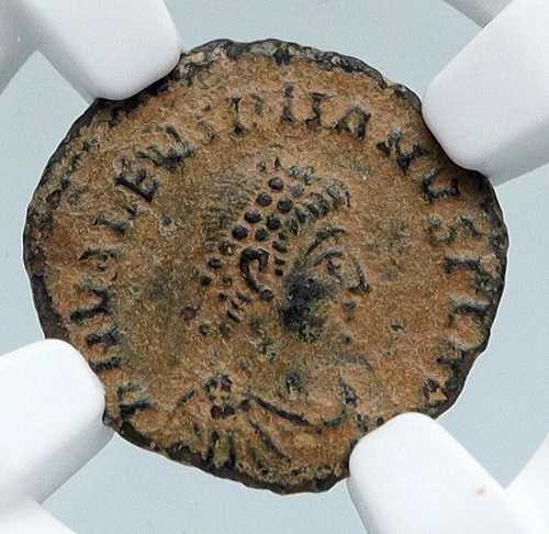 ヴァレンティニアヌス2世 古代 388年 アンティーク 古代ローマコイン スタウログラム リース NGC i89527