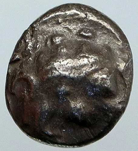 ミュシアのパリオン、古代ギリシャの銀貨、紀元前550年頃、ゴルゴネイオン付き、希少 i88843
