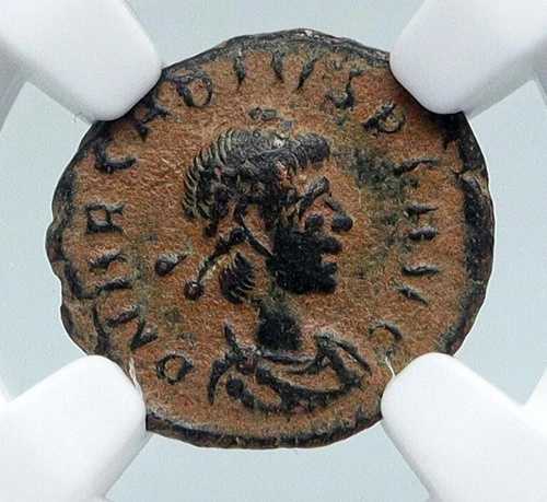 アルカディウス 388AD 古い古代ローマコイン 勝利の天使捕虜 NGC i89533