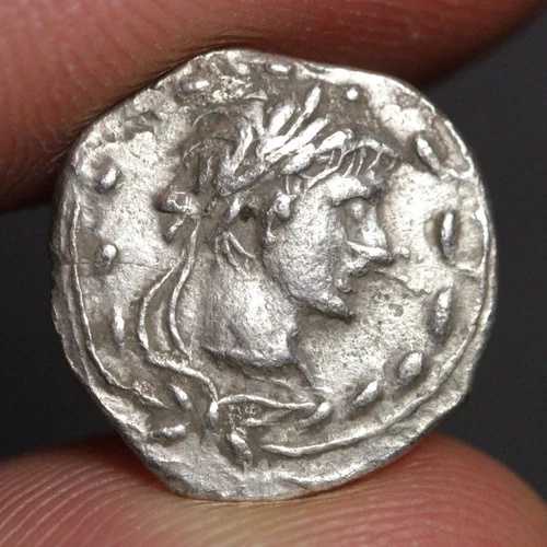 古代シバ王国のコイン アラビア銀貨 25セント単位 フクロウ サバ 紀元1世紀