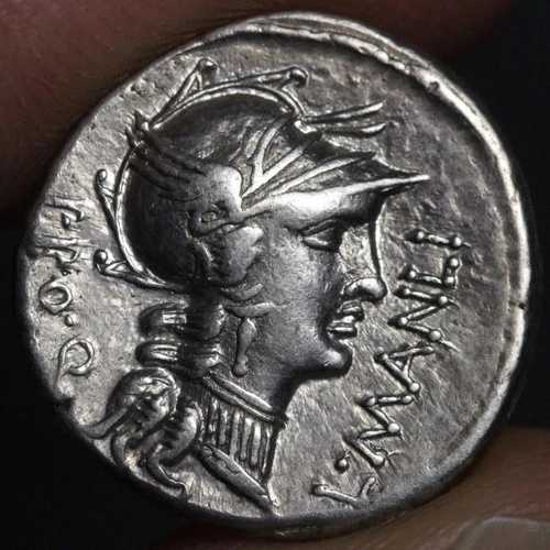 スラ デナリウス 82BC 古代ローマ共和国 独裁者銀貨 トルクワトゥス Ch VF