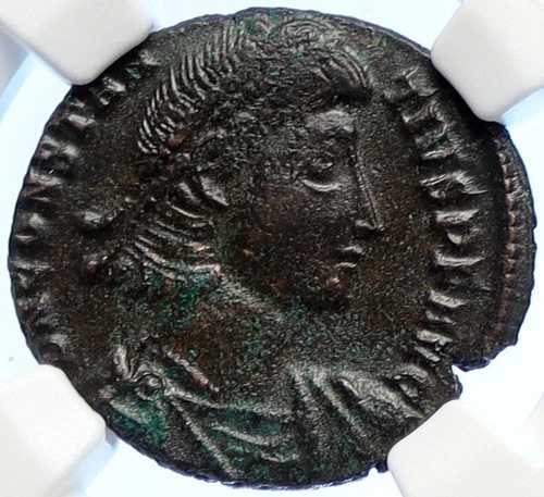 コンスタンティウス2世 351年 ニコメディア 古代ローマコイン 槍を持った騎手 NGC i106547