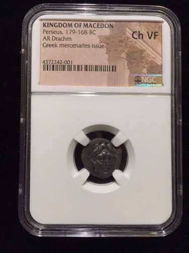マケドニア王国紀元前ペルセウスARドラクマギリシャ傭兵古代NGC Ch VF