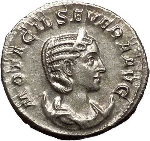 オタシリア・セヴェラ 247年 古代ローマ銀貨 コンコルディア・ハーモニー・カルト i52143