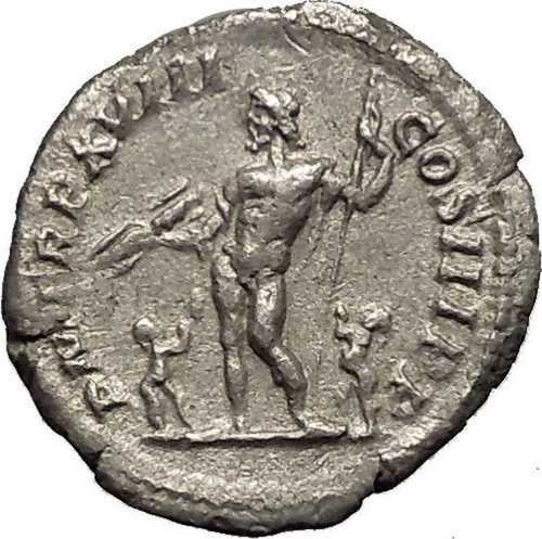 セプティミウス・セウェルス古代ローマ銀貨ユピテルと二人の子供 i52298 129,250円