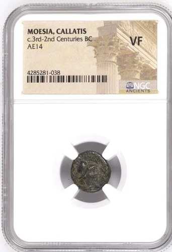 Moesia Kallatis (カラティス・マンガリア、ルーマニア) AE14 ブロンズ、c. 3 ～ 2 世紀の NGC