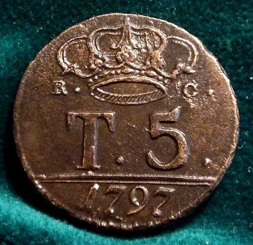 ナポリ フェルディナンド IV 5 トルネージ 1797 「P」なし エクセレントレア｜WORLD RESOURCE【QUEEN店】