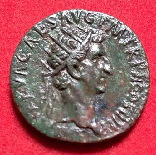 ローマ帝国ネルヴァ (96 - 98 AD) デュポン ブロンズ コイン SPL/sq.SPL 美しい肖像画-