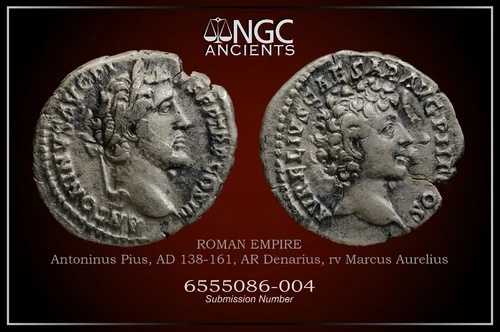 マルクス・アウレリウス NGC VF ローマコイン、西暦 161 ～ 180 年。 AR デナリウス。 A971