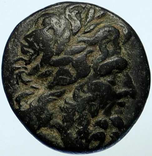 ピシディアのイシンダ 本物の古代ローマコイン 紀元前14年 ゼウス騎手 i99519