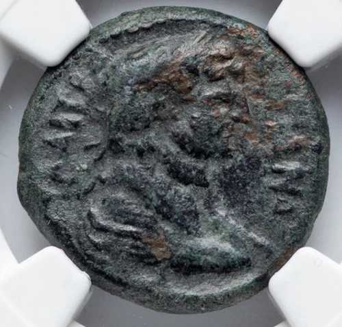 ハドリアヌス帝 117-138年 ガザ 古代パレスチナ、ユダヤ・ローマ帝国 AE22 コイン、NGC VF