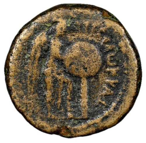 ティトゥス 79-81 AD、JUDAEA CAPTA TYPE Caesarea Maritima AE 20 コイン ローマ帝国、NGC