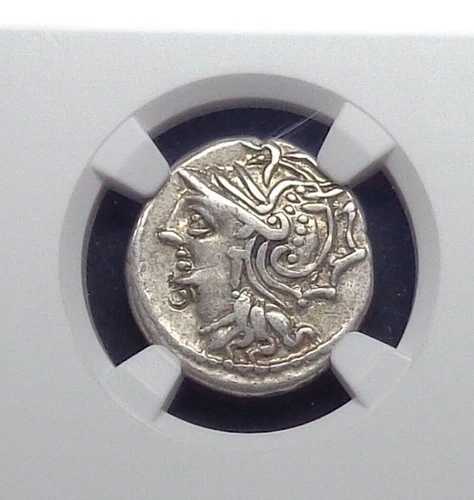(紀元前 104 年頃) ローマ共和国 - L. Appuleius Saturninus の AR デナリウス、NGC VF。