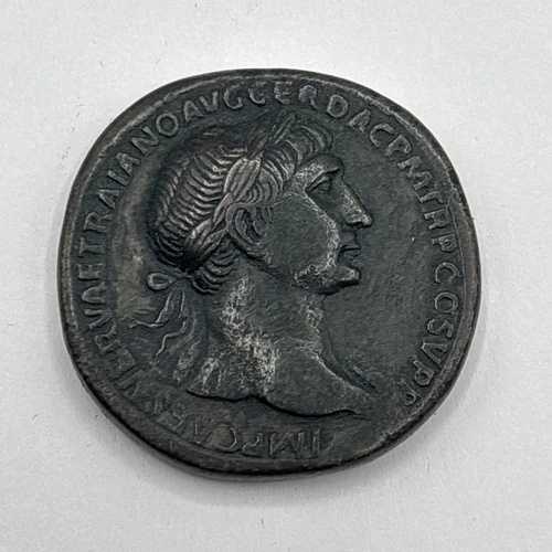 ローマ帝国のトラジュンの真鍮セステルティウス CA 105 AD 古代コイン