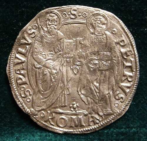 教皇庁ローマアレッサンドロ6世大型銀貨 優良
