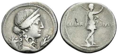 オクタヴィアヌス・アウグストゥス（紀元前32-31年）ローマAR銀貨デナリウスPax RIC 253イタリア造幣局 114,950円
