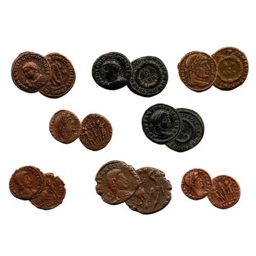 コンスタンティヌス王朝：ローマ青銅貨幣8枚入り箱（8枚入り箱）