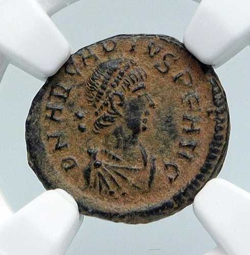 アルカディウス 388AD 古い古代ローマコイン 勝利の天使捕虜 NGC i89537