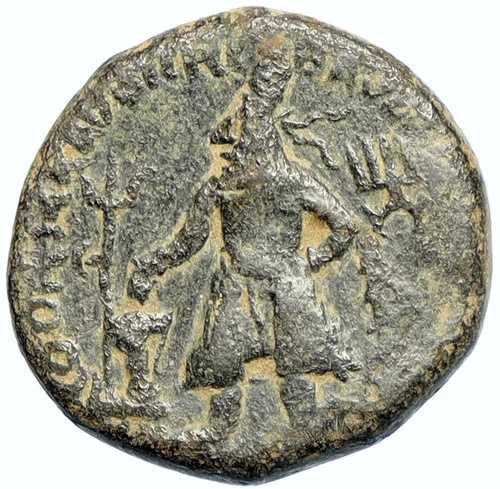 北インドのクシャーン帝国のヴィマ・カピセス 古代ギリシャのコイン BULL SHIVA i98521