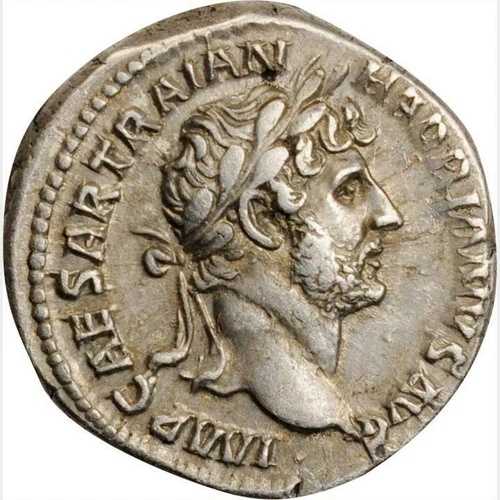 古代ローマ銀貨デナリウス - ハドリアヌス帝 117-138 年 - CHOICE VF