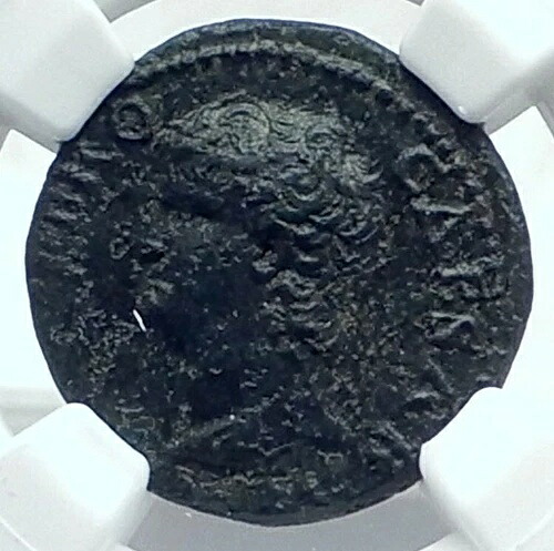 NERO 本物 古代 66AD ルグドゥヌム リヨン ローマコイン ROMA NGC i77654