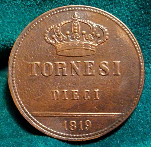 両シチリア王国フェルディナンド10世トルネージ1819-