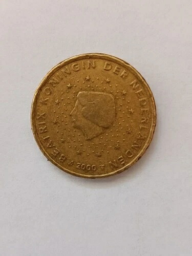 2000年オランダ50セントユーロ硬貨。