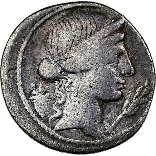 [#905367] オクタヴィアヌス、デナリウス、紀元前32-29年、イタリア中部、銀貨、VF、RIC:253