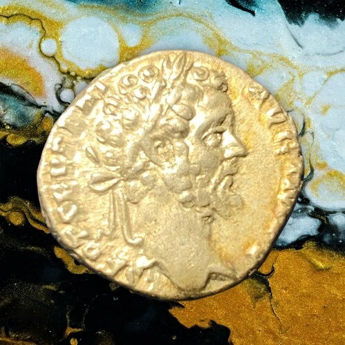 ??ローマ デナリウス セプティミウス セウェルス 西暦 193 ～ 211 年、希少なシービー 363 品種！ XF??