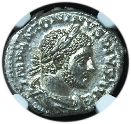 古代ローマ帝国ヘリオガバルス紀元218-222年デナリウス硬貨 NGC MS 4/5 & 4/5