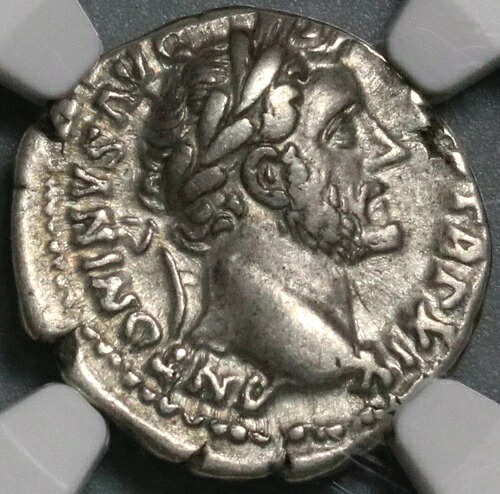 155 NGC Ch VF アントニヌス・ピウス ローマ帝国 デナリウス ハイブリッド エラー パックス (21090803C)