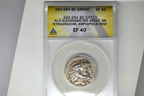 古代ギリシャ - アレクサンダー大王（紀元前320-294年）。ARテトラドラクマ - ANACS EF-40