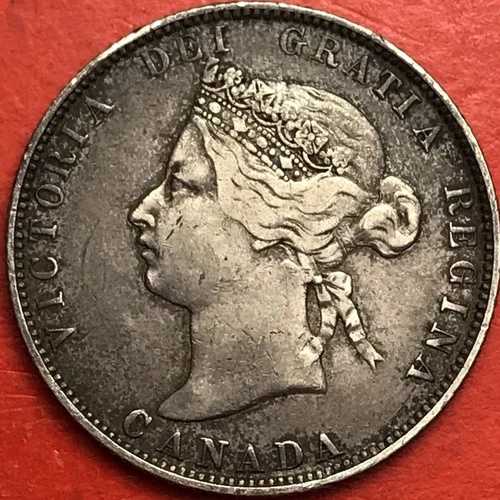 1874H カナダ 25 セント - VF - ロット番号 3356-