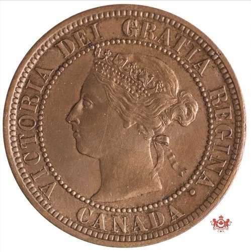 1887年カナダ1セント - AU58 - クリーニング済み ロット番号13247-