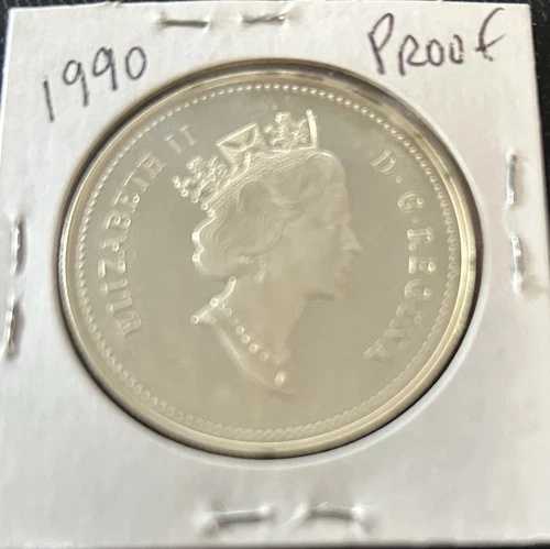 1990年カナダ銀貨（未使用品）1ドルは、ヘンリー・ケルシーの航海を記念するものです。