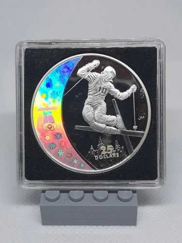 2008年カナダ 25ドル銀貨ホログラム フリースタイルスキー バンクーバーオリンピック 2010