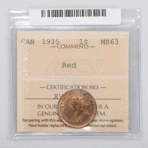 1セント 1935 ICCS MS-63 レッド