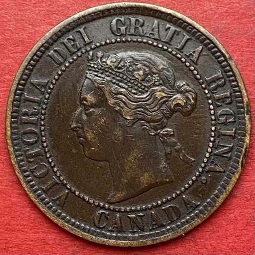1886年 カナダ 1セント 表面1 - EF - ロット番号6807-