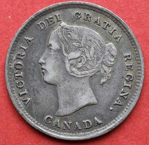 1892年カナダ5セント硬貨表面2 - VF/EF - ロット番号103-