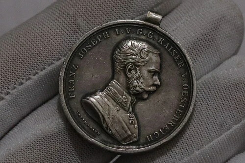 ?? ???? オーストリア＝ハンガリー帝国 第一次世界大戦 勇敢勲章 シルバー 31mm B86 XV14画像