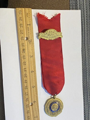 1905 年 代表バッジ メダル ハドソンバレー消防士協会 マウントバーノン 見てください!
