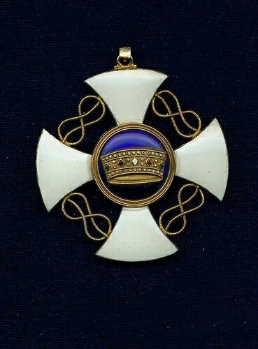 イタリア王国（1866年建国）「イタリア王冠勲章 司令官バッジ」勲章
