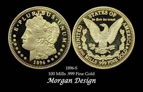 1896 S Morgan 100 Mills 非常に希少